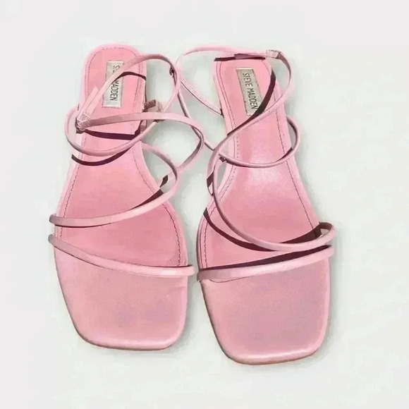 Steve Madden Womens Rianna Faux Leather Strappy Block Heels size 9 - Picture 6 of 6